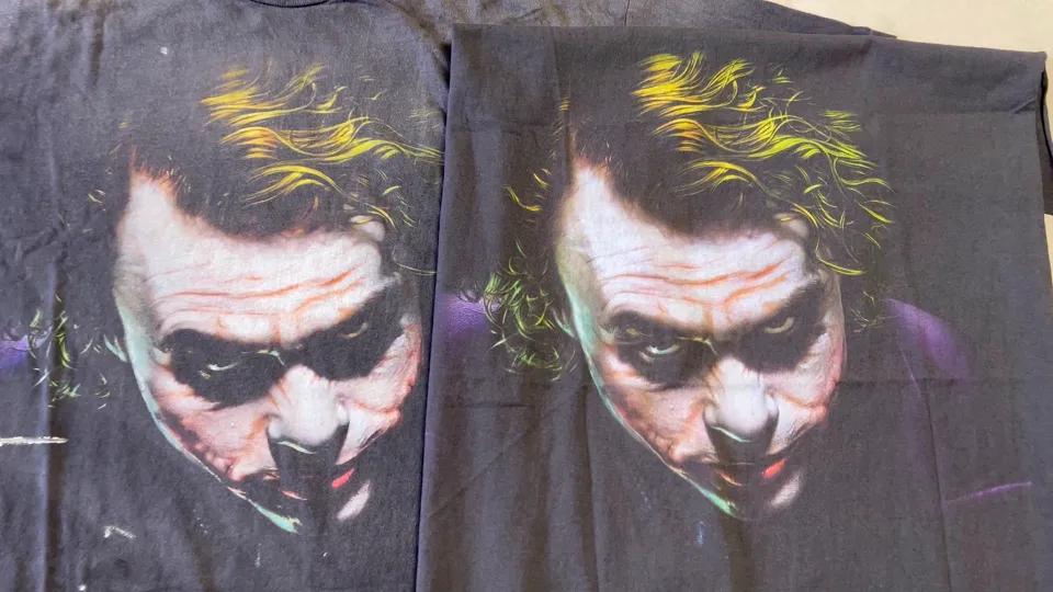 ⚠️This season's most important Batman and Joker IP collaboration SAINT Mxxxxxx x The Dark Knight BTM SS TEE /JOKER/BLACK Dark Knight Batman co-branded Joker character TEE Washed black S-XL Assute ready-to-wear dyeing, faded, re-washed and distressed, authentic proofing, custom-woven correct main mark, washed mark, difference between pictures and production, top-notch printing technology, God restores every pore of the Joker's headshot